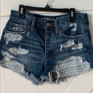 High rise American eagle festival shorts